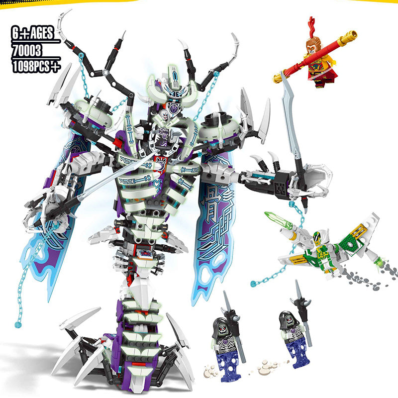 ZIMO 70003 Moc Monkie Kid The Bone Demon Building Blocks 1375pcs Bricks toys from China