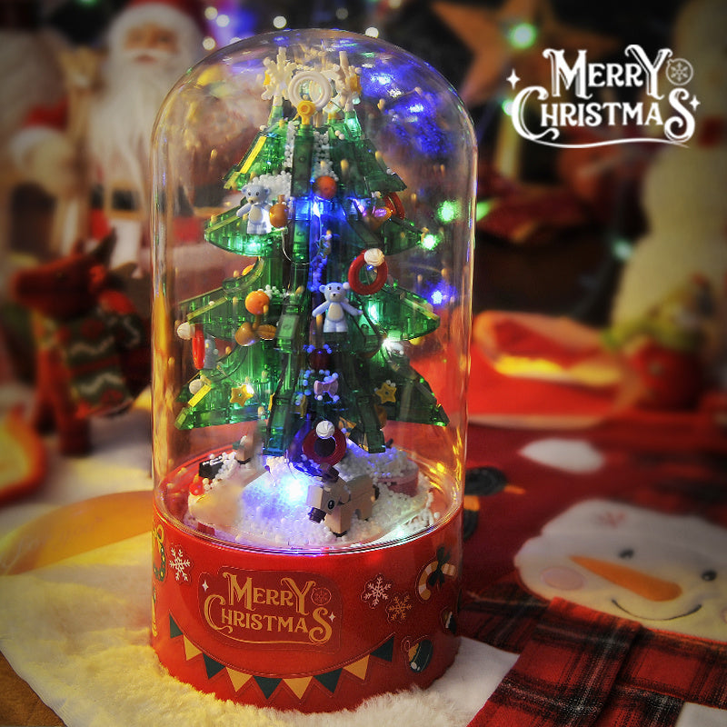 ZUANPAI Z013 Creator Christmas Tree Music Box Building Blocks Christmas gift From China Delivery.