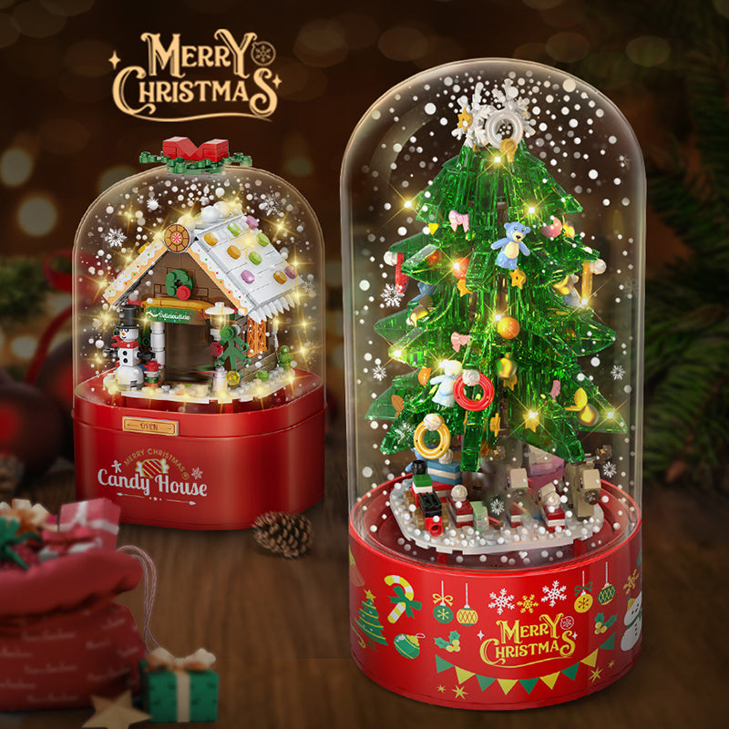 ZUANPAI Z013 Creator Christmas Tree Music Box Building Blocks Christmas gift From China Delivery.