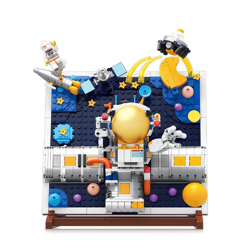 ZheGao DZ1014 Art and crafts Painting Space Exploration building Blocks 542pcs Bricks Toys From China Delivery.
