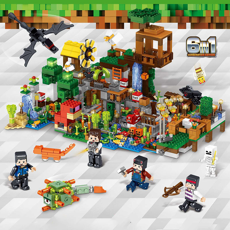 ZheGao QL2520 MOC Game Toys Bricks Cube World Create Tree House Building Blocks 492PCS From China Delivery.