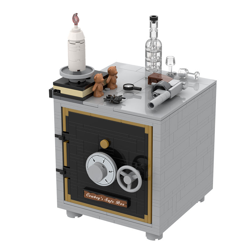 MOC Sheriff's Safe with Combination Lock building blocks series bricks set