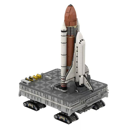 MOC NASA Space Shuttle with Mobile Launcher Platform and Crawler-transporter set building blocks kit with compatible bricks
