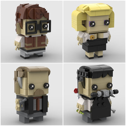 MOC-125143 Little Shop Of Horrors Mushnik's shop diorama, Audrey II,Seymour, Audrey, Orin,Mr Mushnik