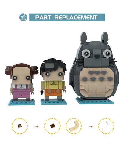 MOC My Neighbor Totoro Satsuki and Mei and Totoro