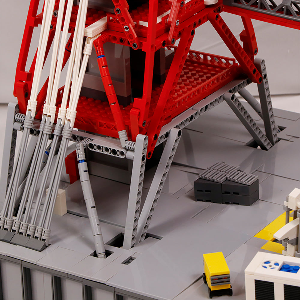MOC NASA Saturn-V Launch Umbilical Tower building blocks kit with compatible bricks