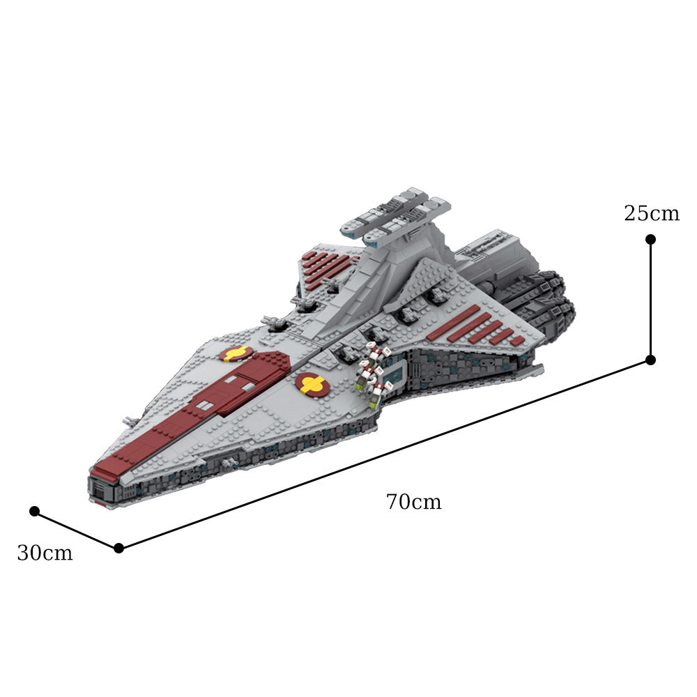 MOC-43186 Venator-class Republic attack cruiser MOC with interior building blocks kit with compatible bricks