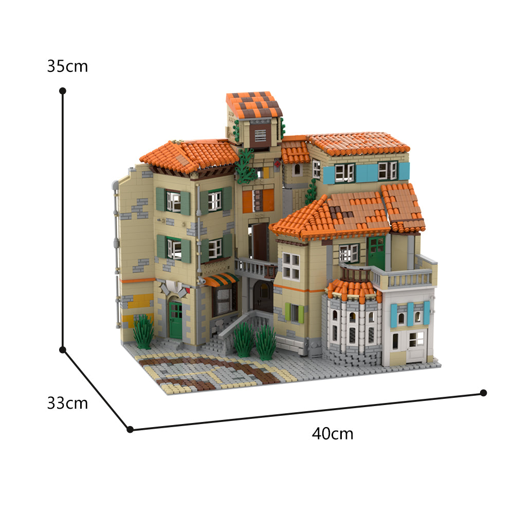 MOC Architecture of Italy building blocks kit with compatible bricks