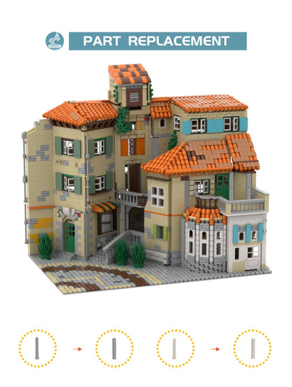 MOC Architecture of Italy building blocks kit with compatible bricks