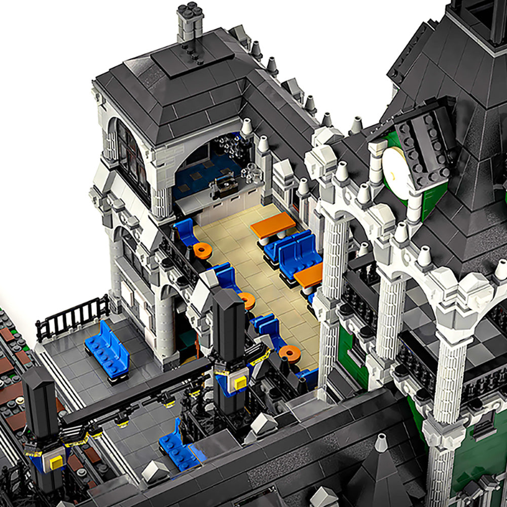 MOC-37719 Modular Train Station-Dark Green building blocks series bricks set