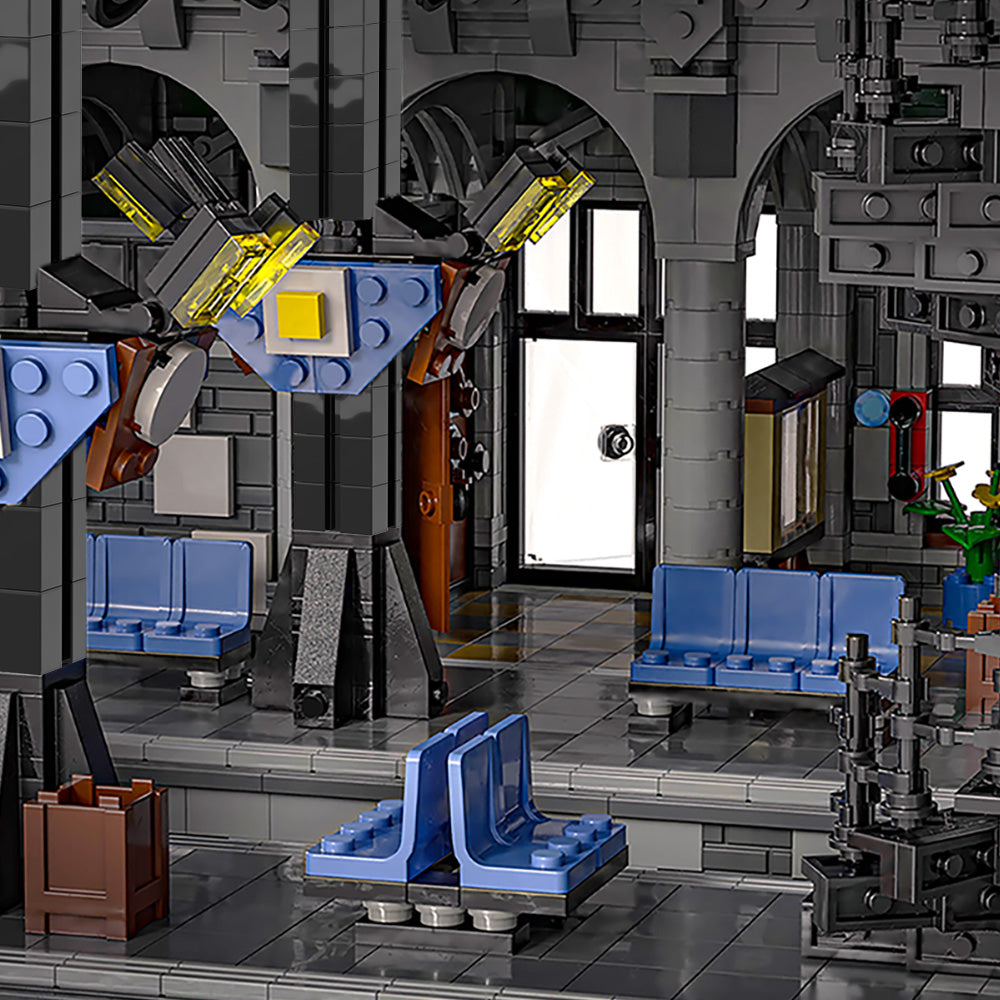 MOC-37719 Modular Train Station-Dark Green building blocks series bricks set