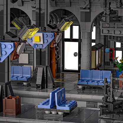 MOC-37719 Modular Train Station-Dark Green building blocks series bricks set