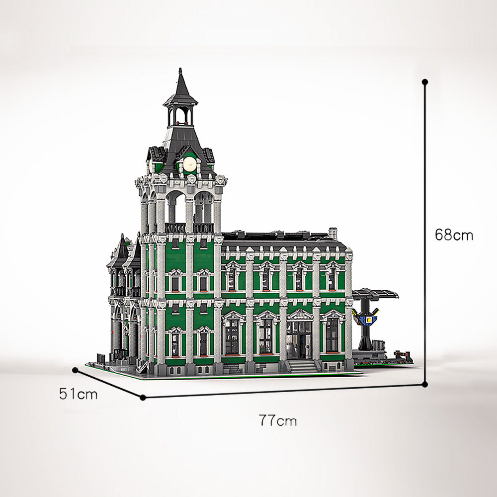 MOC-37719 Modular Train Station-Dark Green building blocks series bricks set