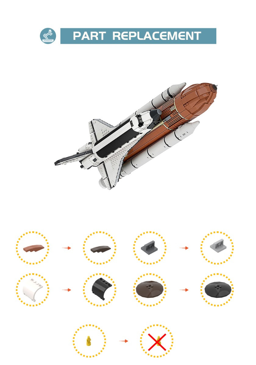 MOC-46228 Space Shuttle (1:110 Scale) NASA building blocks kit with compatible bricks