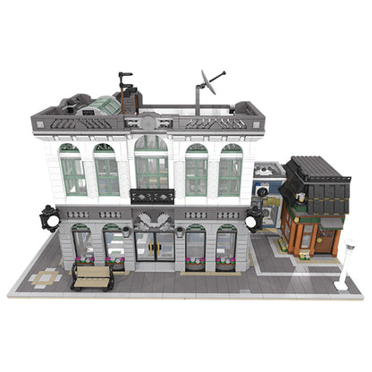 MOC-10811 Brick Bank with Coffee Shop building blocks kit with compatible bricks(Only 1 left in stock)