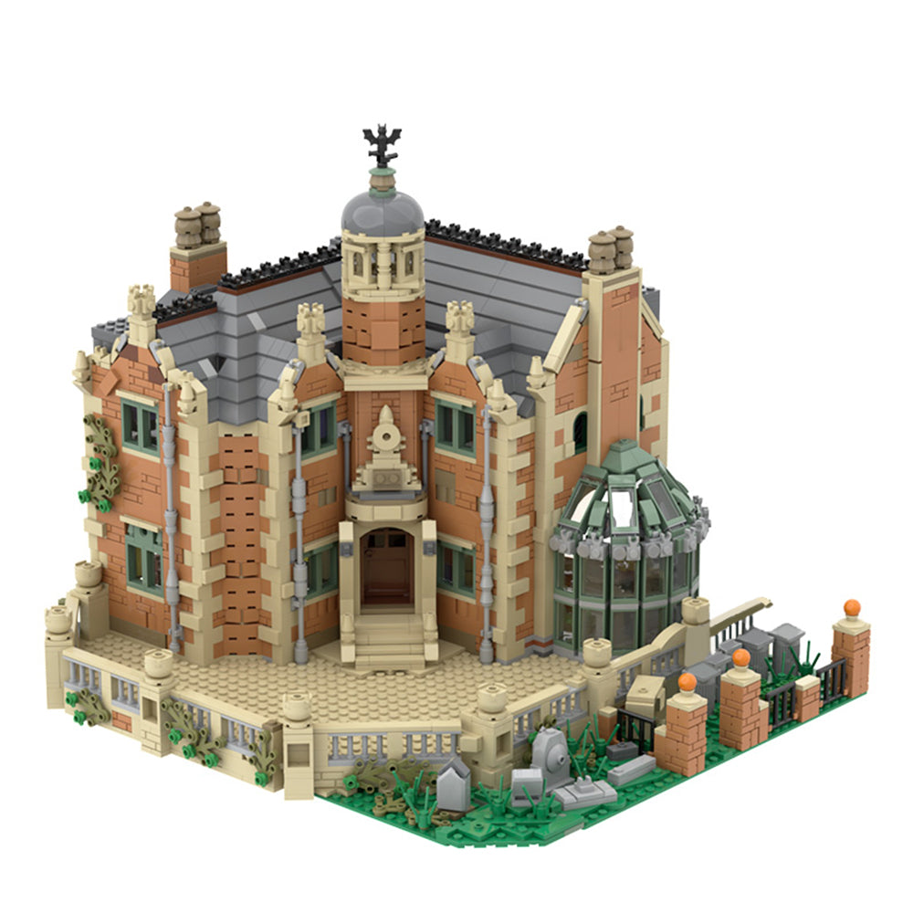 MOC-54244 The Haunted Manor building blocks kit with compatible bricks