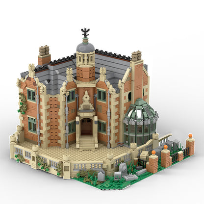 MOC-54244 The Haunted Manor building blocks kit with compatible bricks
