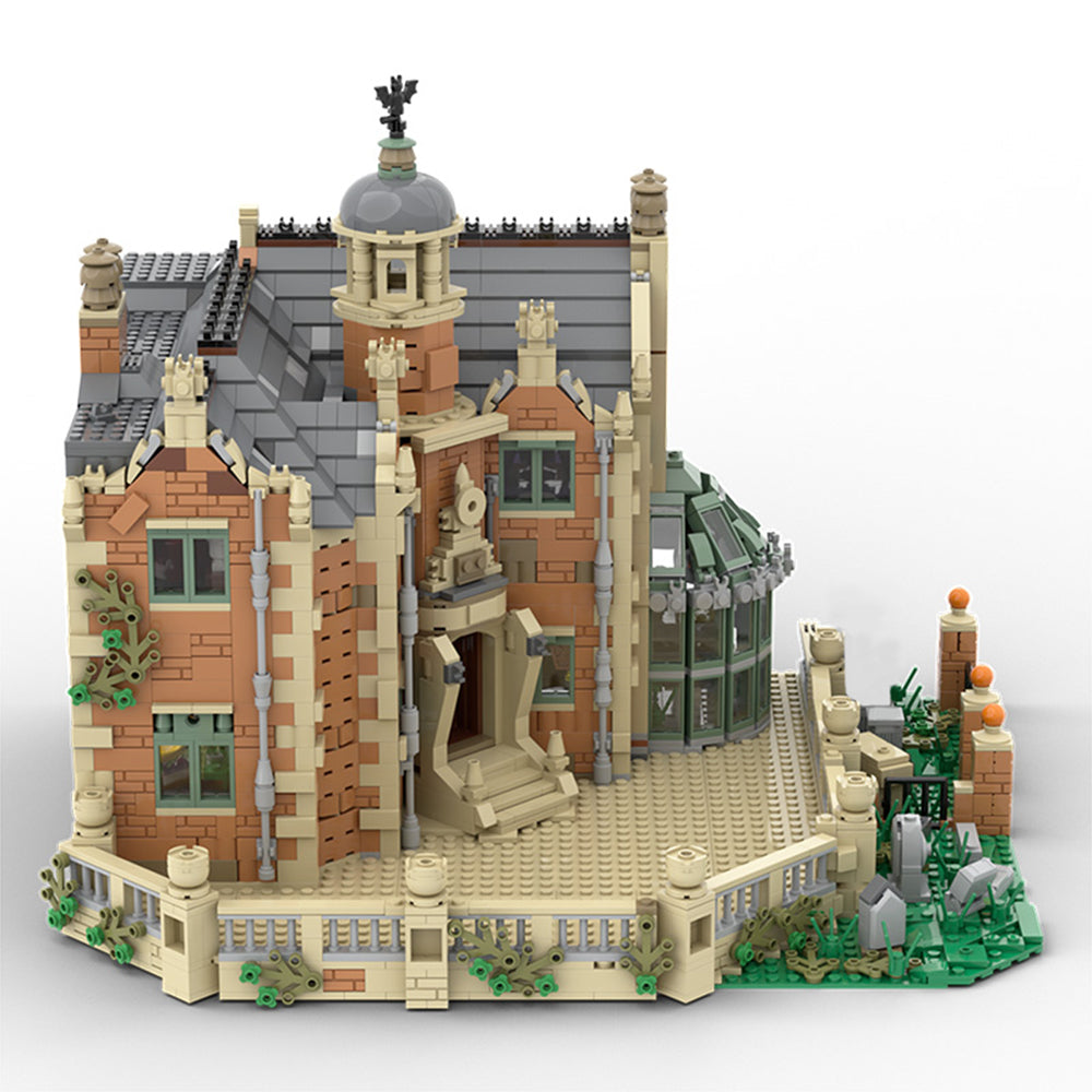 MOC-54244 The Haunted Manor building blocks kit with compatible bricks
