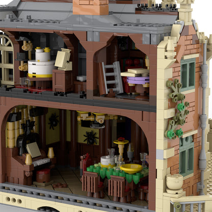 MOC-54244 The Haunted Manor building blocks kit with compatible bricks