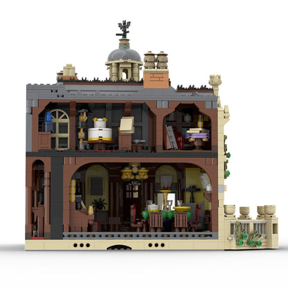MOC-54244 The Haunted Manor building blocks kit with compatible bricks