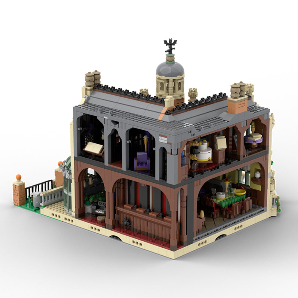 MOC-54244 The Haunted Manor building blocks kit with compatible bricks