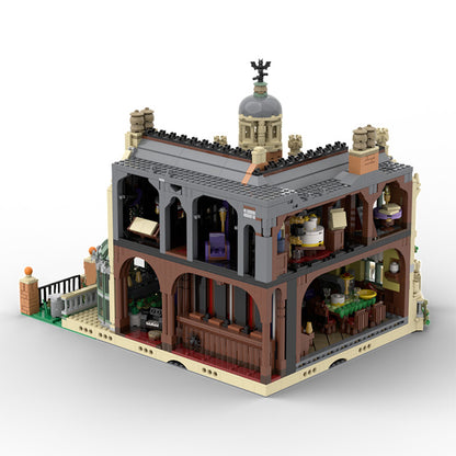 MOC-54244 The Haunted Manor building blocks kit with compatible bricks