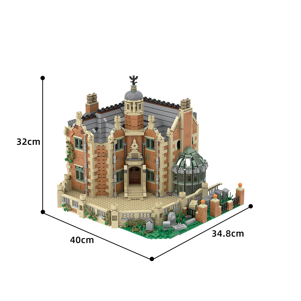 MOC-54244 The Haunted Manor building blocks kit with compatible bricks