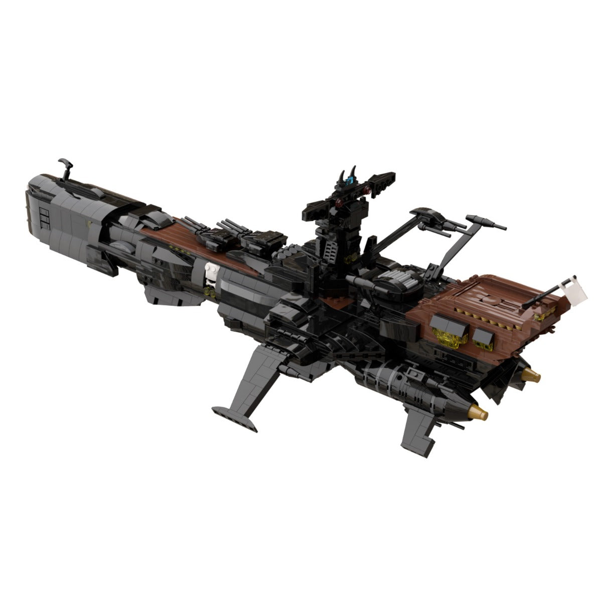 MOC-48193 Space Pirate Ship Arcadia - Captain Harlock (Albator) building blocks kit with compatible bricks