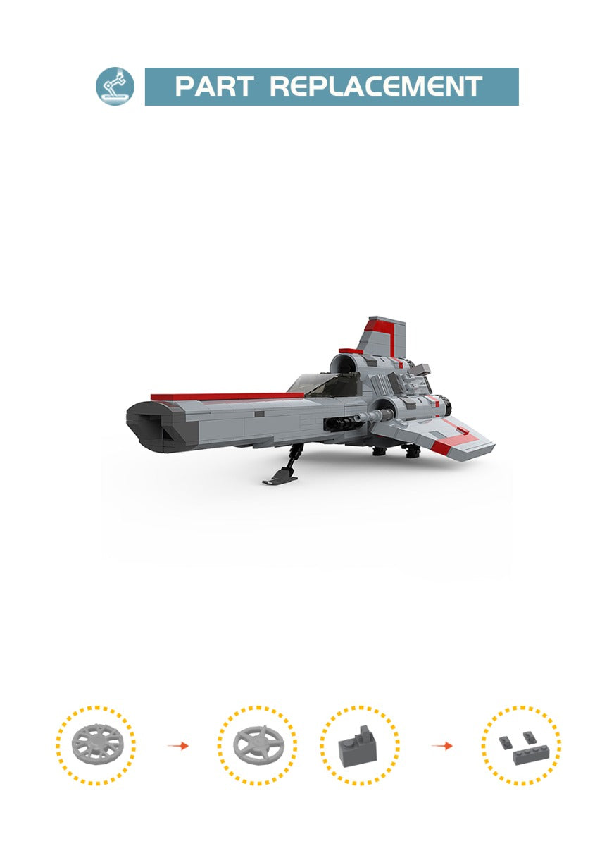 MOC-45867 Colonial Viper MK1 - Version 2.0 - Gray