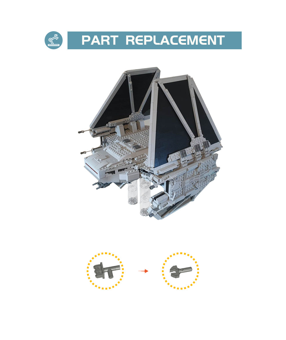 MOC-35928 TIE Echelon Star Wars building blocks kit with compatible bricks