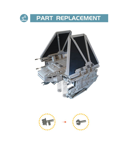 MOC-35928 TIE Echelon Star Wars building blocks kit with compatible bricks
