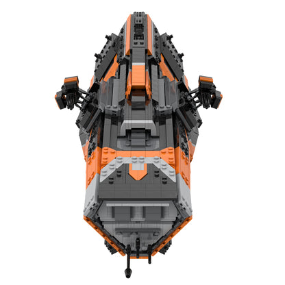 MOC-66577 Morrigan-class Patrol Destroyer from The Expanse building blocks kit with compatible bricks