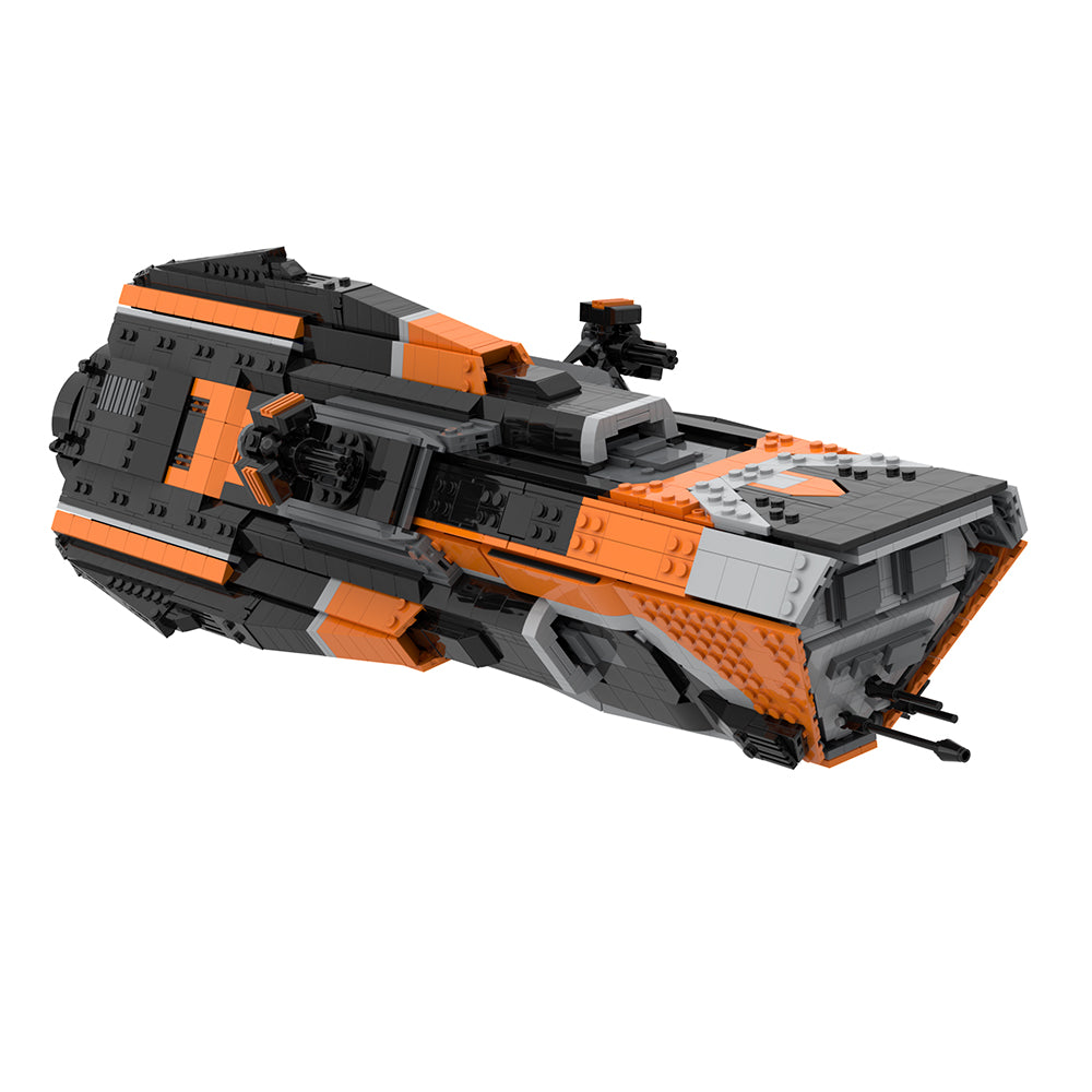 MOC-66577 Morrigan-class Patrol Destroyer from The Expanse building blocks kit with compatible bricks
