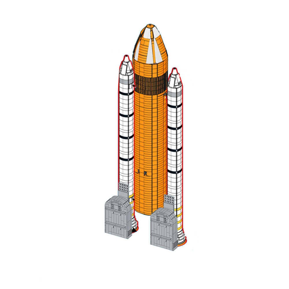 MOC-75461 Vertical Stand update for Space Shuttle Discovery building blocks kit with compatible bricks