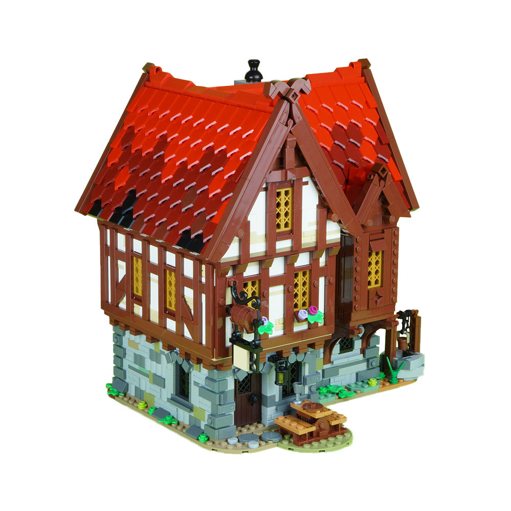 MOC-72838 Medieval Tavern building blocks kit with compatible bricks