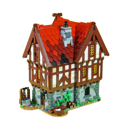 MOC-72838 Medieval Tavern building blocks kit with compatible bricks