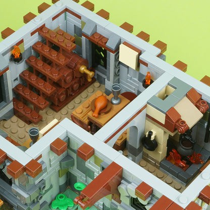 MOC-72838 Medieval Tavern building blocks kit with compatible bricks