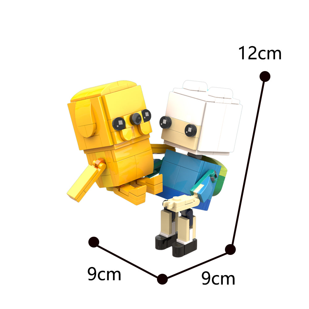 MOC-71483 Adventure Time: Finn &amp; Jake "Block Head" Figures building blocks bricks set