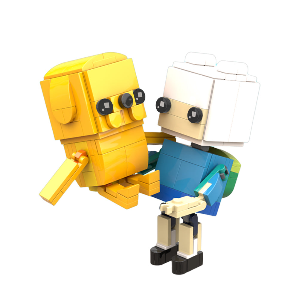 MOC-71483 Adventure Time: Finn &amp; Jake "Block Head" Figures building blocks bricks set