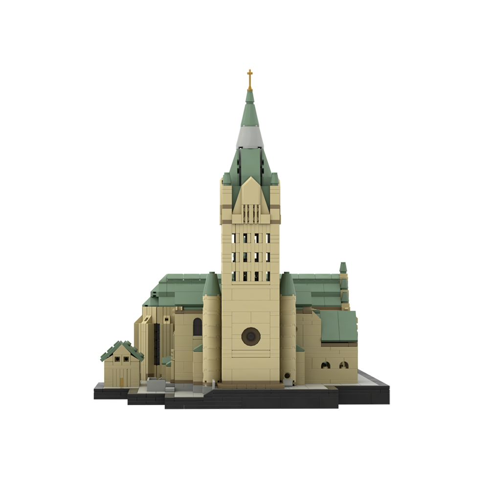 MOC-54159 Paderborn Cathedral building blocks kit with compatible bricks