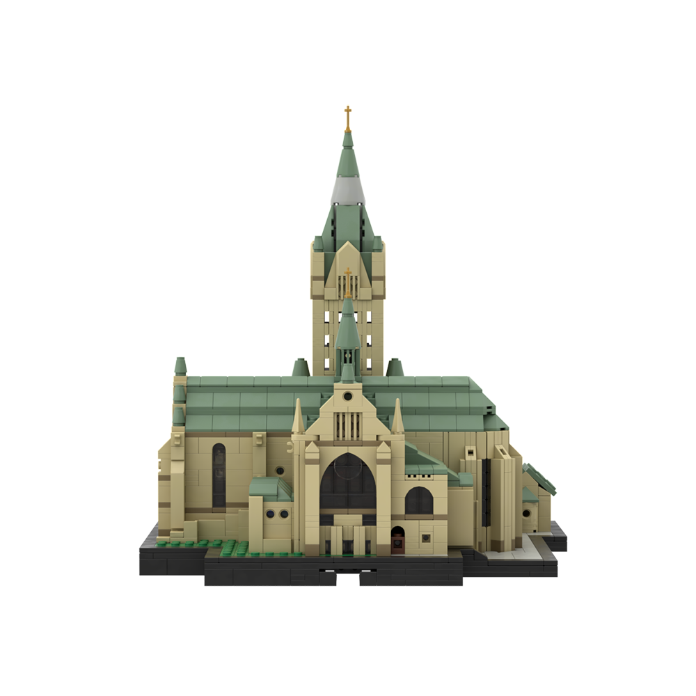 MOC-54159 Paderborn Cathedral building blocks kit with compatible bricks