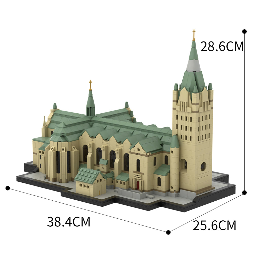 MOC-54159 Paderborn Cathedral building blocks kit with compatible bricks