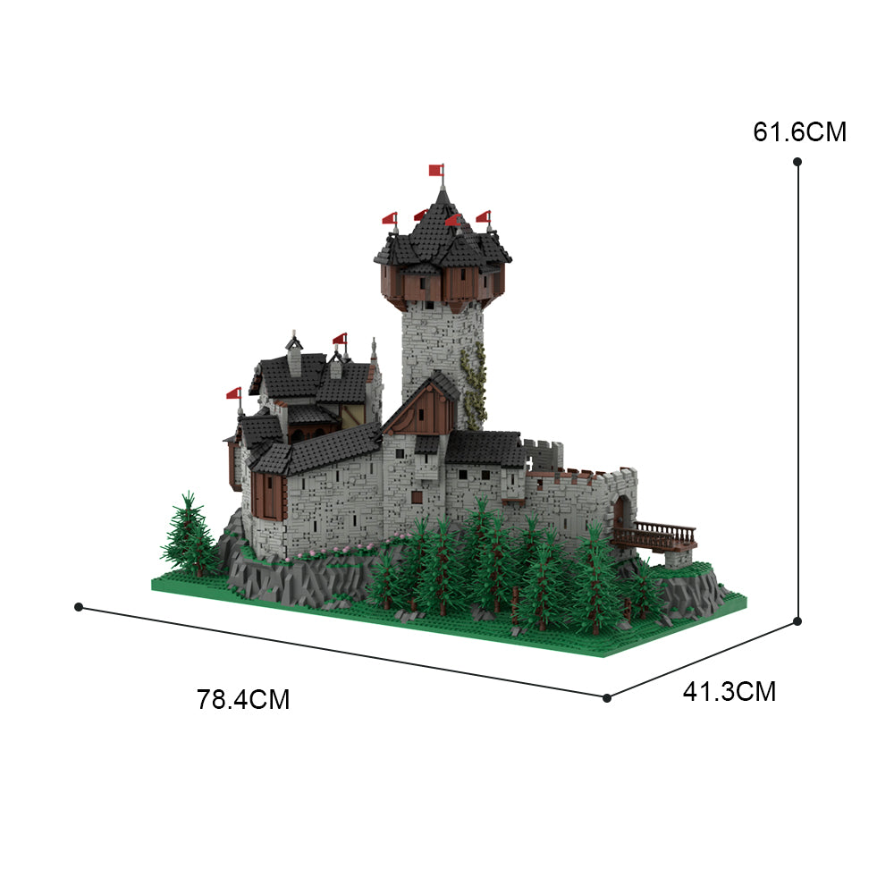 MOC-65340 Burg Falkenstein, Medieval Castle in Carinthia, Austrian Alps building blocks kit with compatible bricks