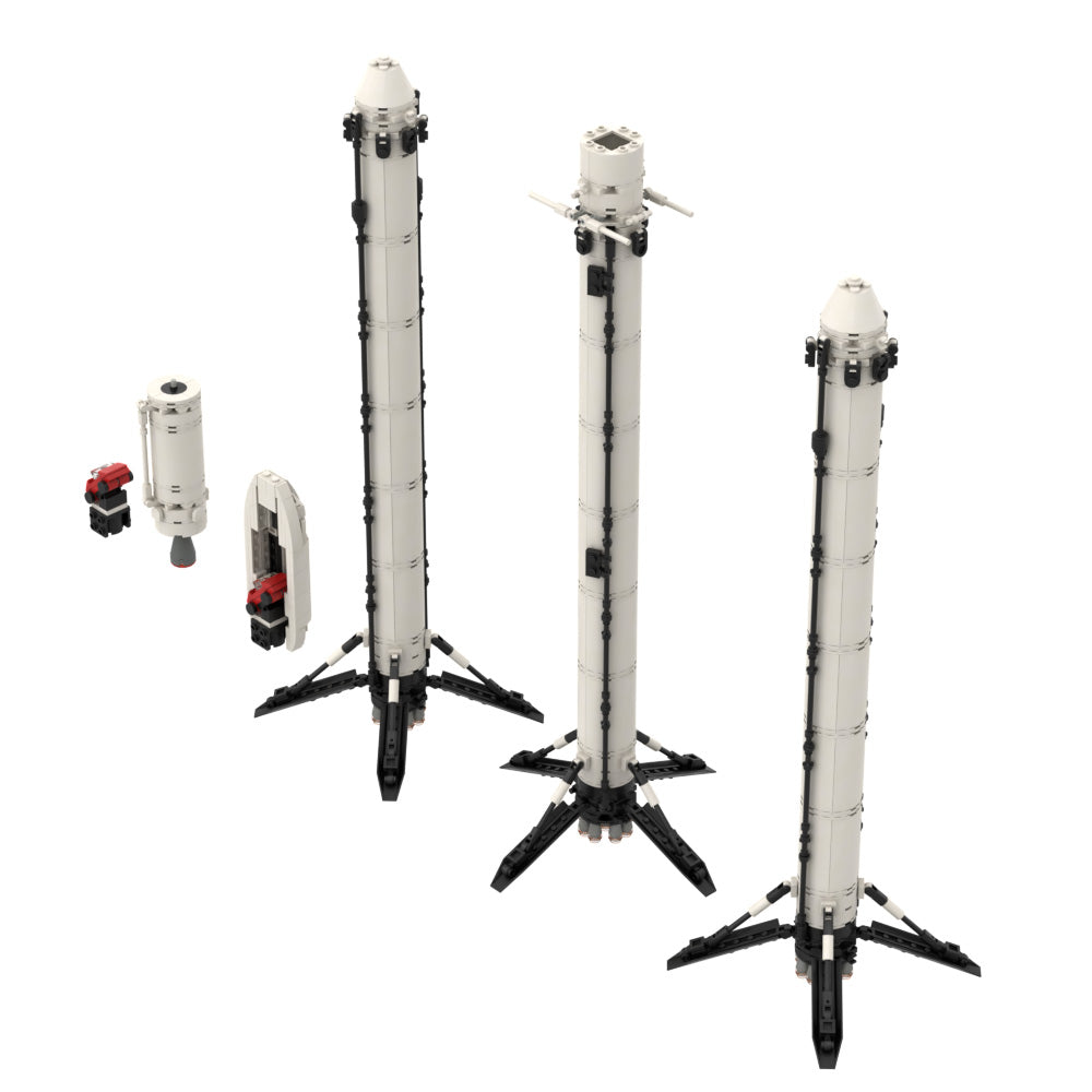 MOC SpaceX Falcon Heavy [Saturn V scale] building blocks series bricks set