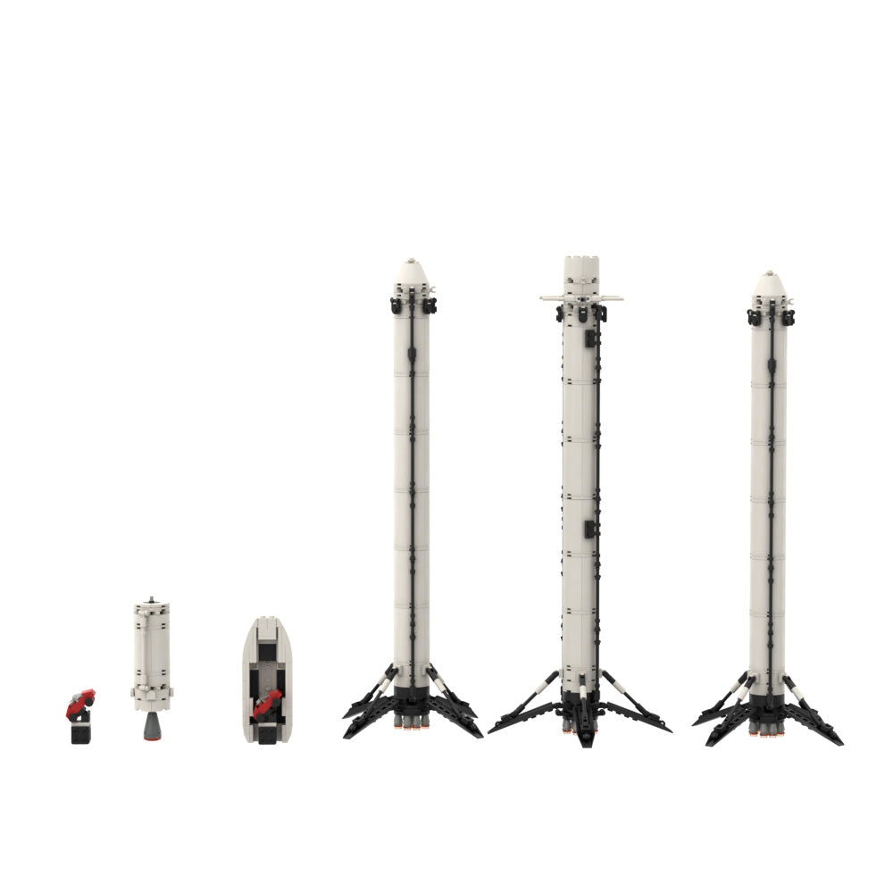MOC SpaceX Falcon Heavy [Saturn V scale] building blocks series bricks set