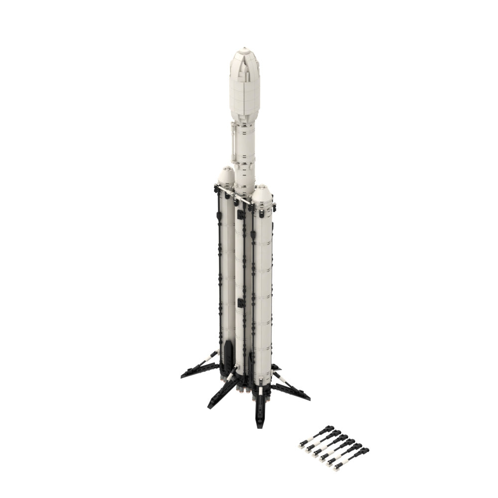 MOC SpaceX Falcon Heavy [Saturn V scale] building blocks series bricks set