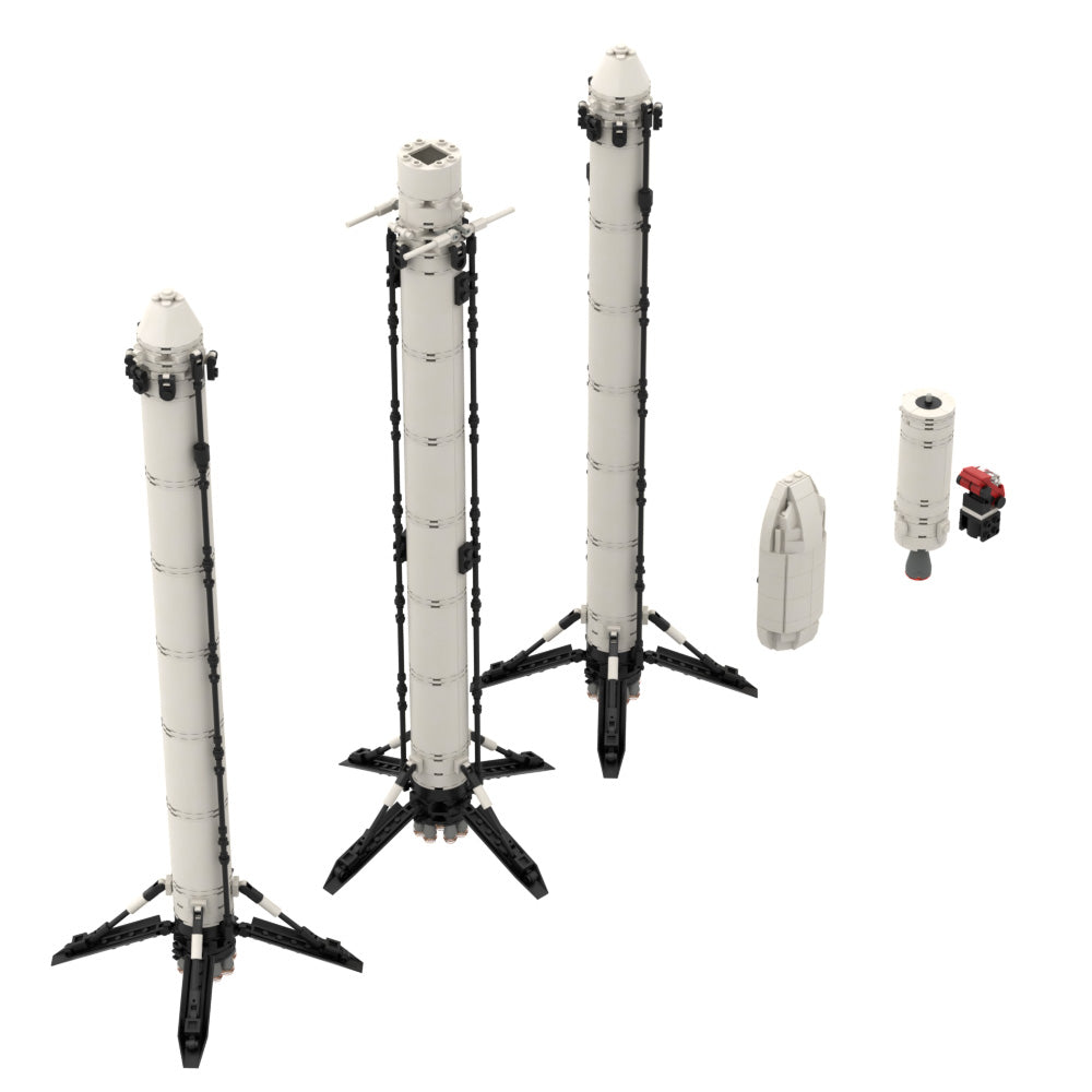 MOC SpaceX Falcon Heavy [Saturn V scale] building blocks series bricks set