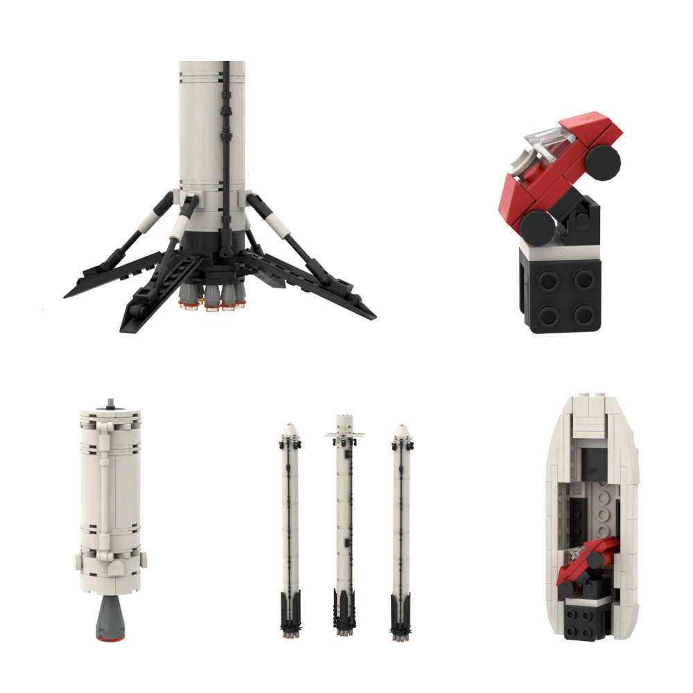 MOC SpaceX Falcon Heavy [Saturn V scale] building blocks series bricks set