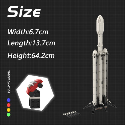 MOC SpaceX Falcon Heavy [Saturn V scale] building blocks series bricks set
