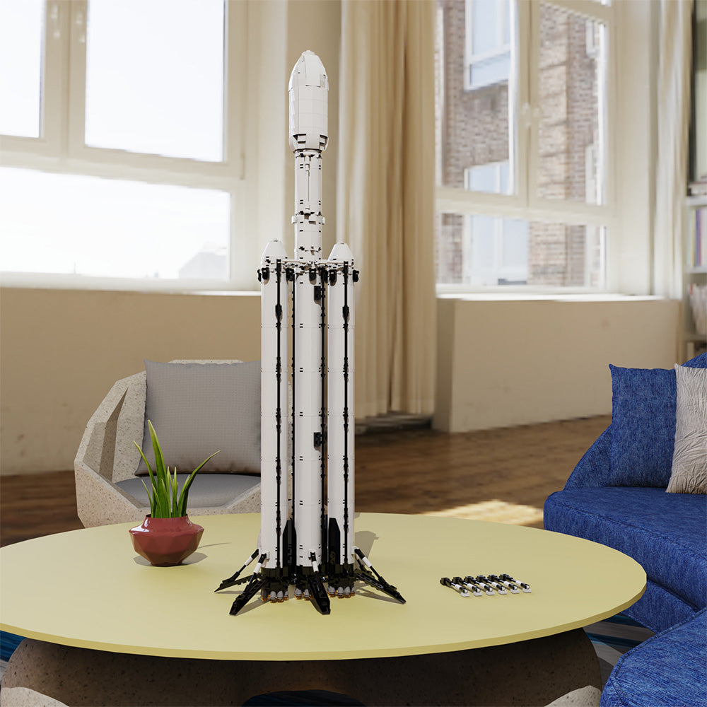 MOC SpaceX Falcon Heavy [Saturn V scale] building blocks series bricks set